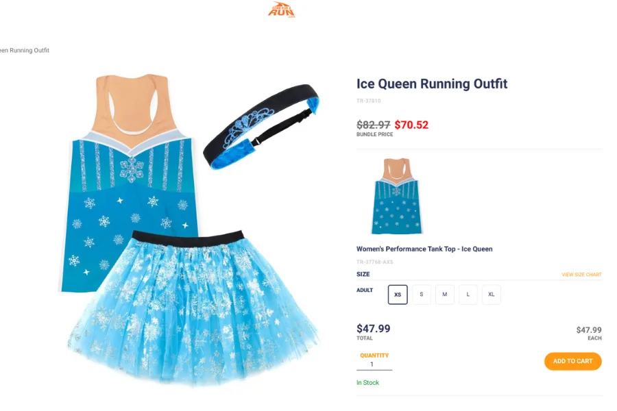 Disney princess running costume Elsa