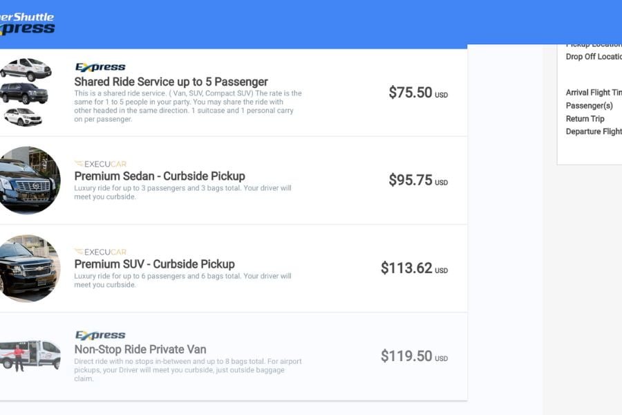 super shuttle disneyland transportation quote page