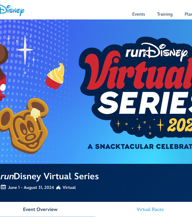 runDisney virtual series 2024 Disney snacks theme