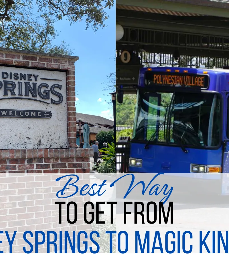 best ways to get from Disney springs to magic kingdom, Disney Bus, Disney Springs welcome sign