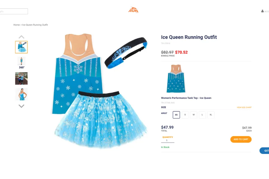 elsa run disney outfit bundle