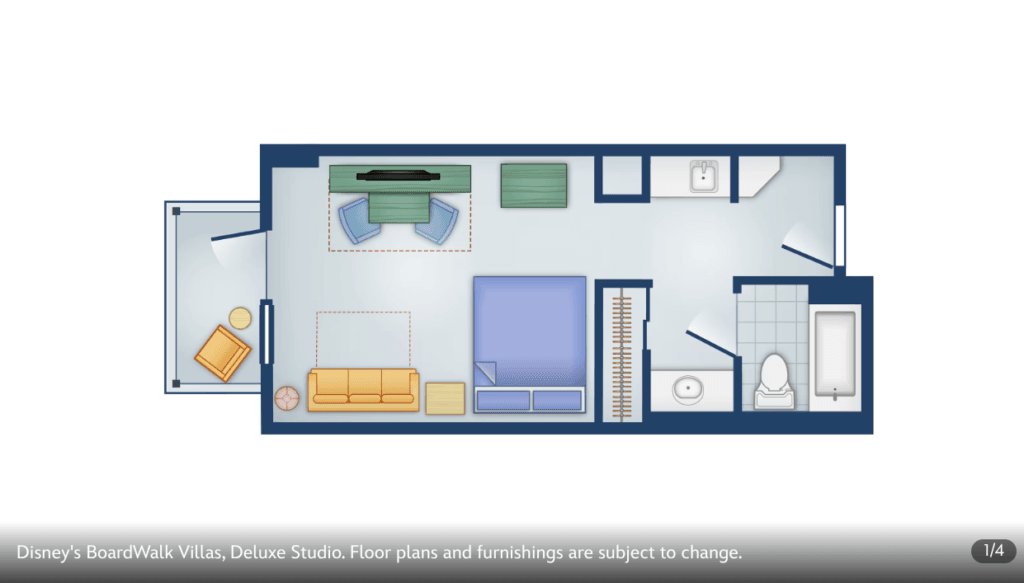 Disney world boardwalk villas floor plan studio