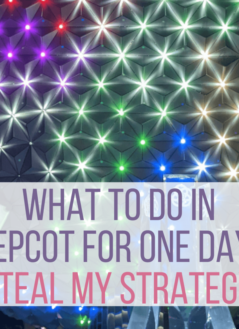 what to do in Epcot for one day steal my strategy